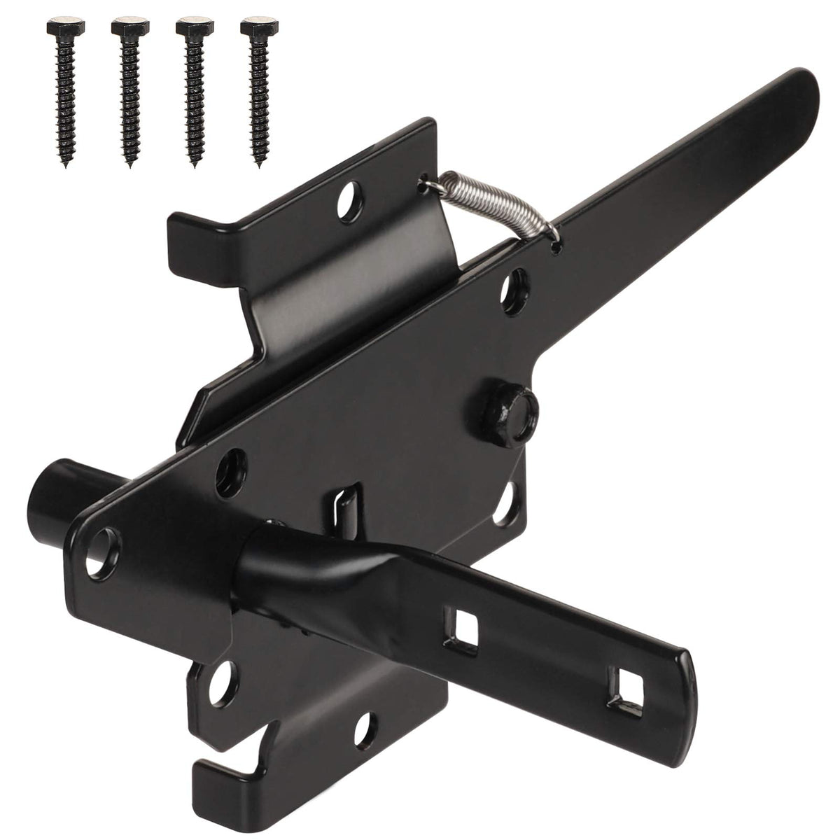 Post Mount Gate Latch for Wooden Fence, Self Locking Gate - Image 1