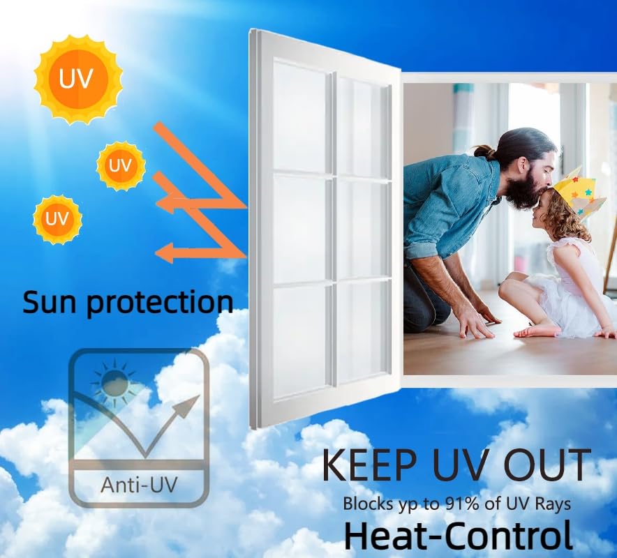 2MIL Transparent Safety Window Film UV Blocking Heat | Home Repair - Image 4