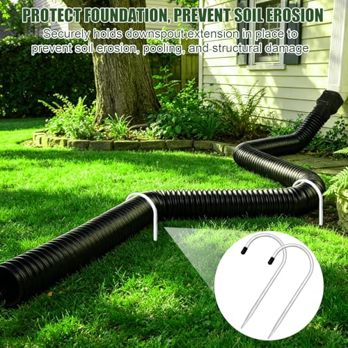 2 Pack Rain Gutter Downspout Extension Fixing Pin for 4" Round - Image 7