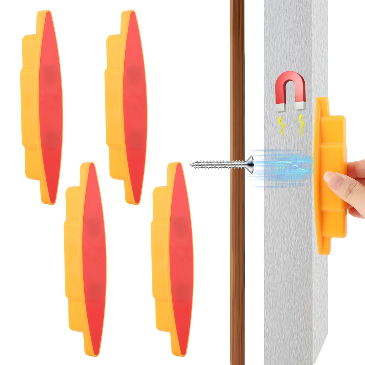 4pcs Magnetic Stud Finder, Powerful Magnetic Stud Detector - Image 1