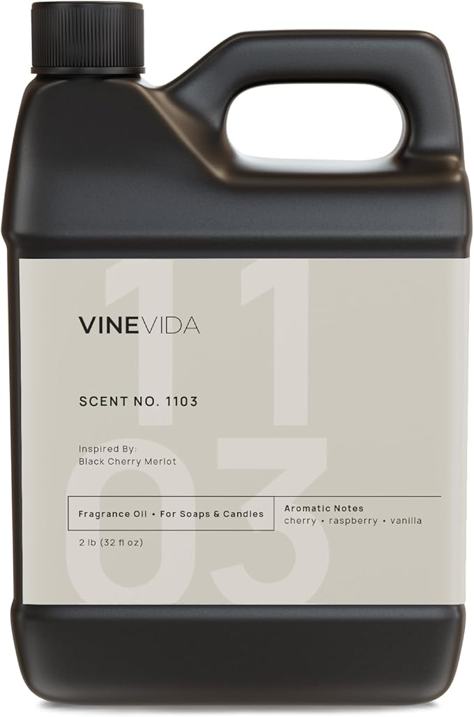 VINEVIDA [32oz] Black Cherry Merlot Fragrance Oil for Candle Making - Made in USA Scents for Soap Making - Natural Candle Fragrance Oil
