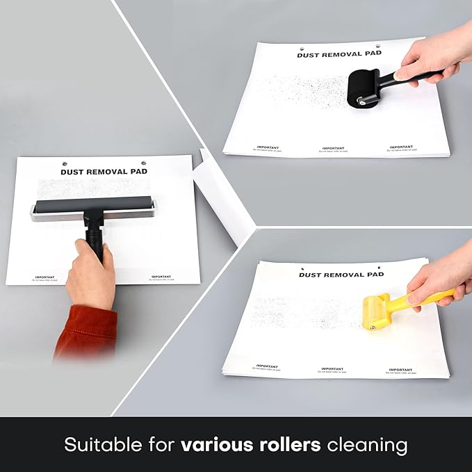 NEWISHTOOL Cleanroom Dust Removal Pad Sticky Paper, Self-Sticky Paper Sheet Adhesive Dust Collection Clean Pad for Cleaning Dust/Dirt/Lint, Sponge/Silicone/Anti-Static Roller Cleaning Mats (2)