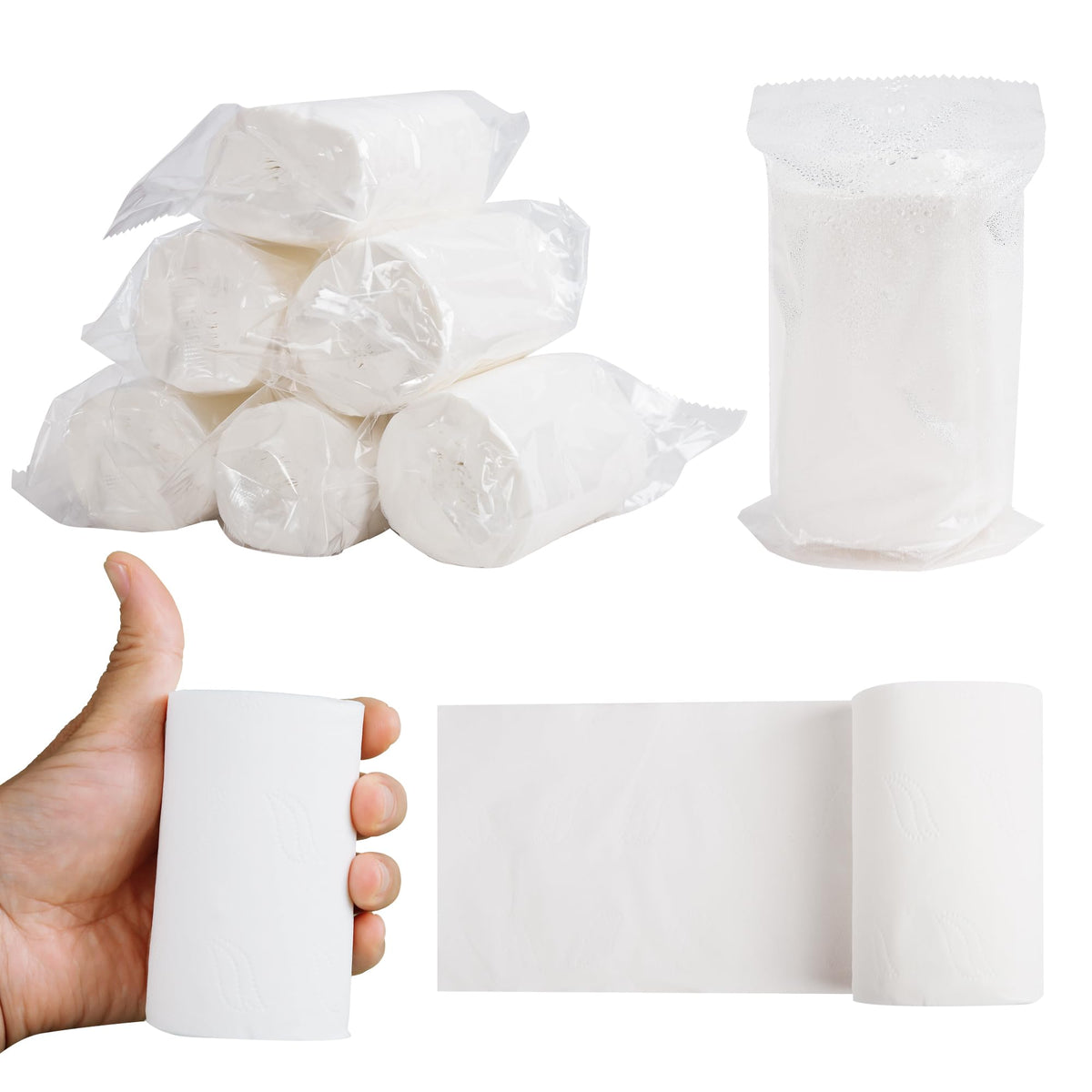 Travel Toilet Paper 6 Rolls – Coreless & Individually - Image 1