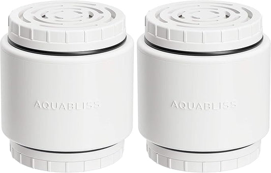 AquaBliss HD Revitalizing Shower Filter Replacement Cartridge For SF400 & SF500-2x Vitamin C + Minerals for Silky Hair, Glowing Skin, Strong Nails. 2-Pack (SFC400)