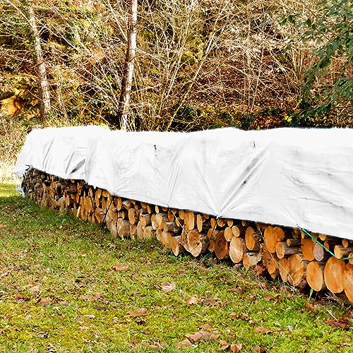 16 MIL Thick Ultra Heavy Duty White Tarp 8' x 8' (True Size) 3ply - Image 5