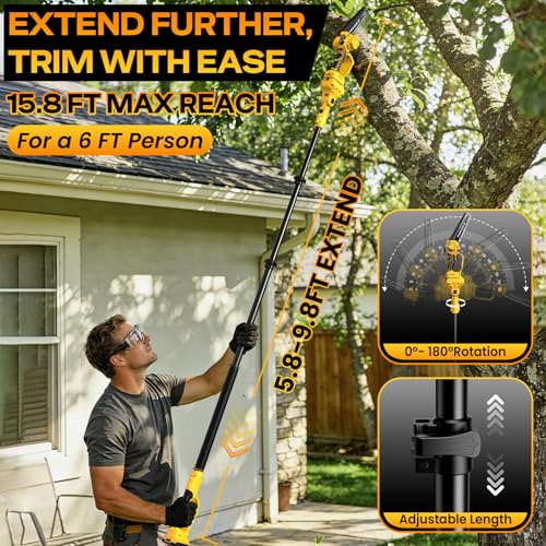 Pole Saw & Pruning Shears Combo for DeWalt 20V MAX Battery - Image 4