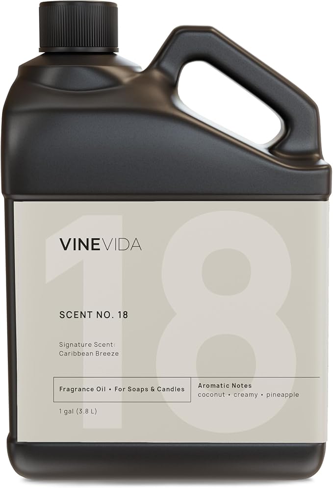 VINEVIDA [128oz] Caribbean Breeze Fragrance Oil for Candle and Soap Making - Made in USA Natural Scents