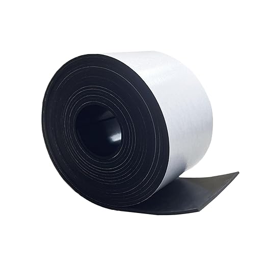Adhesive Rubber Strips 1/16 (.062)" Thick X 2" Wide X 10'Long, Solid Rubber Strip with Adhesive for DIY Gaskets Crafts Pads Sealing Abrasion Supports Flooring Protection Warehouse