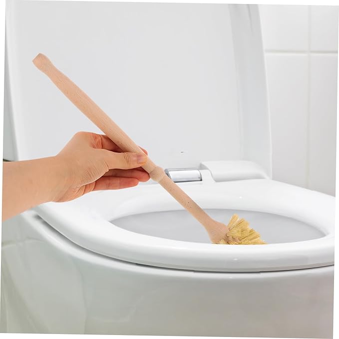 Beaupretty 1set Toilet Brush with Handle and Base Bathroom Scrubber for Deep Compact and Lightweight Design Removal for Toilets and Bathroom