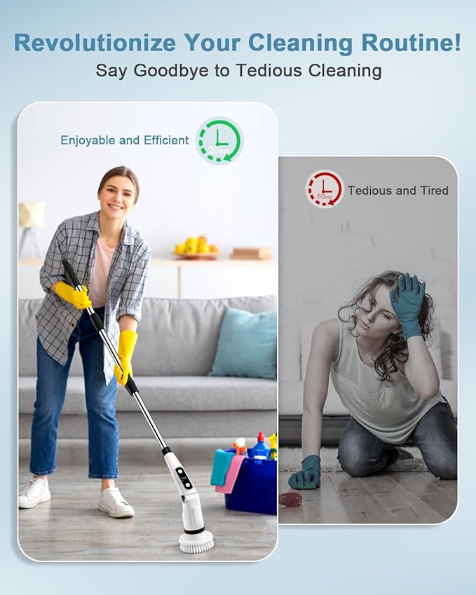 iezfix Electric Spin Scrubber X01 + Electric Cleaning Brush X03
