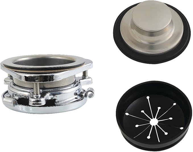 Kingston Brass KDK4101 Made to Match Garbage Disposal Splash Guard, 5-5/16'' (L) x 5-5/16'' (W) x 1-1/4'' (H), Polished Stainless Steel/Polished Chrome