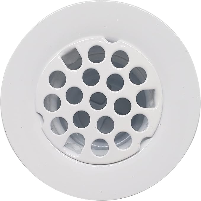 Westbrass Grid Basket Style Bar Sink Strainer, Powder Coat White, D2181-50