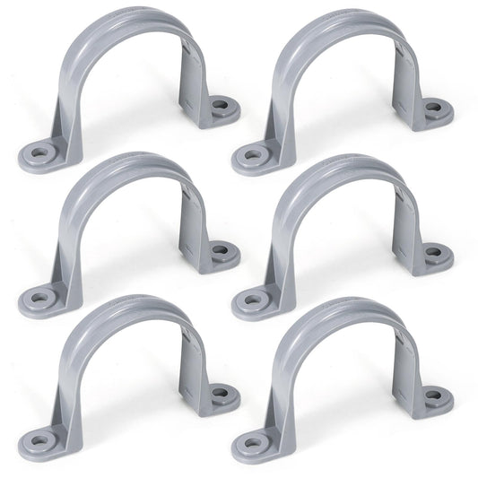 2.5 Inch PVC Pipe Straps, 2-Hole Plastic Conduit Clamp, 6PCS - Image 1