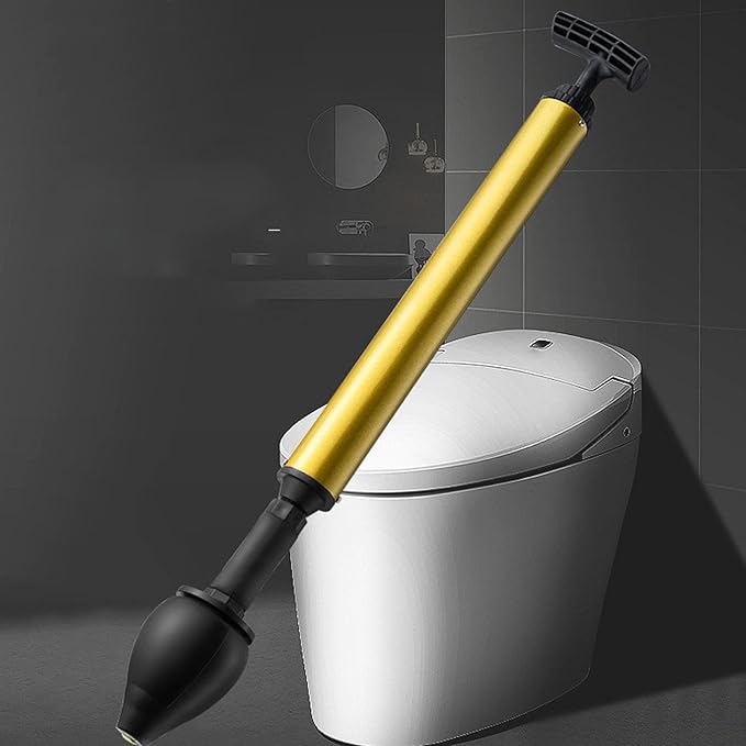 flexman Toilet Plunger, Multifunctional Heavy Duty Drain Clog Remover, High Pressure Air Drain Blaster Plunger for Clogged Pipe Floor Drain Bathroom (Black)