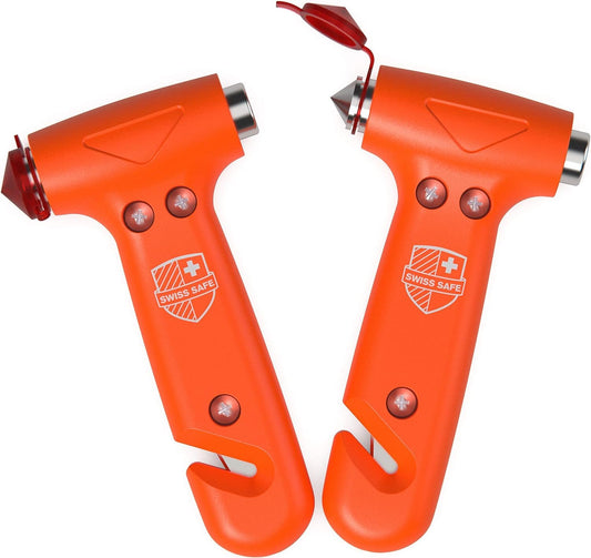 Swiss Safe Car Safety Hammer Window Breaker Tool | Hand Tools - Image 1