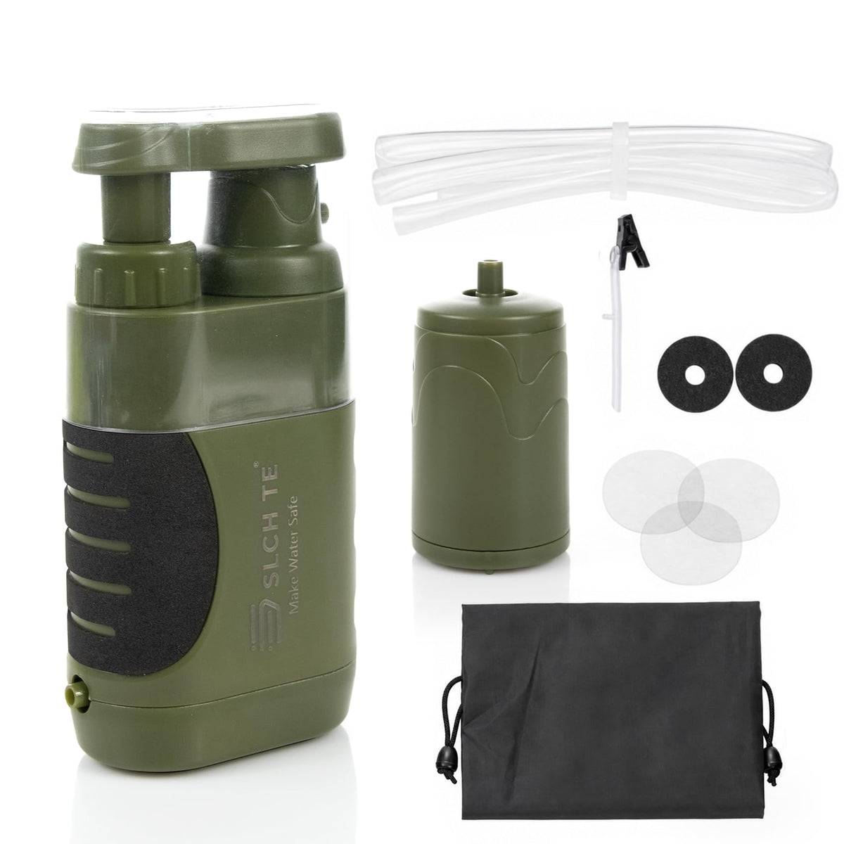Hand Pump Water Filter, 0.01 Micron Portable Emergency Water Gear - Image 1