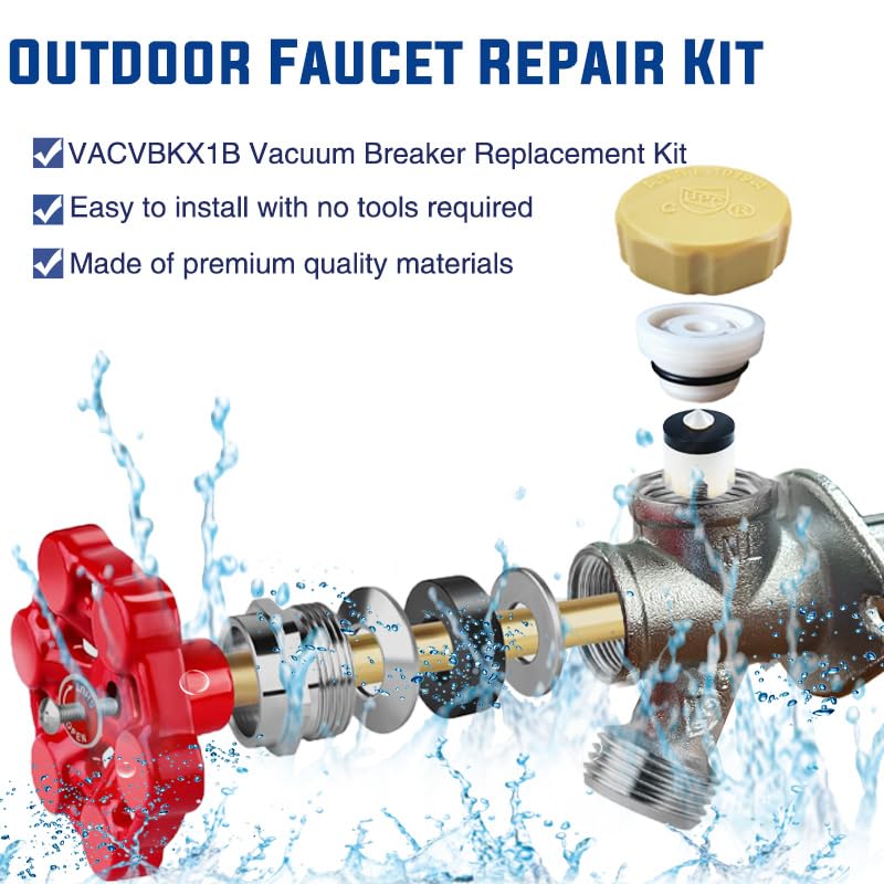Universal Outdoor Faucet Repair Kit, Anti-Siphon | Home Repair - Image 6