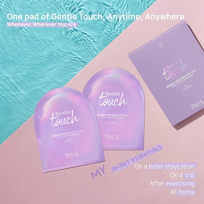 Toi:L Gentle Touch Bubble Peeling Body Pad(5pads), Body Scrub, Exfoliating Mitt for Body, Exfoliating Gloves, washcloth, Body loofah, Dense Bubble Bath, Bath Shower, kp Bump Eraser