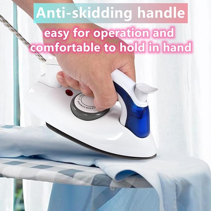 Steam Iron,Portable Foldable Folding Compact Handheld Steam Travel Iron,Nonstick sole plate,Anti-skidding handle,
