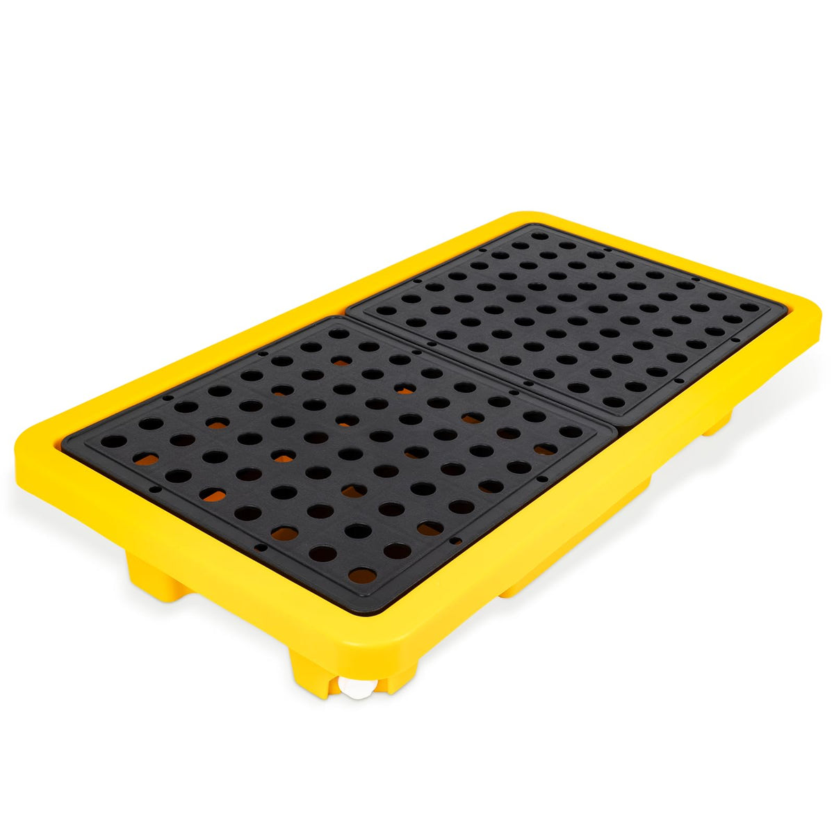 2 Drum Spill Containment Pallet, Leakproof Spill Tray with Drain - Image 1