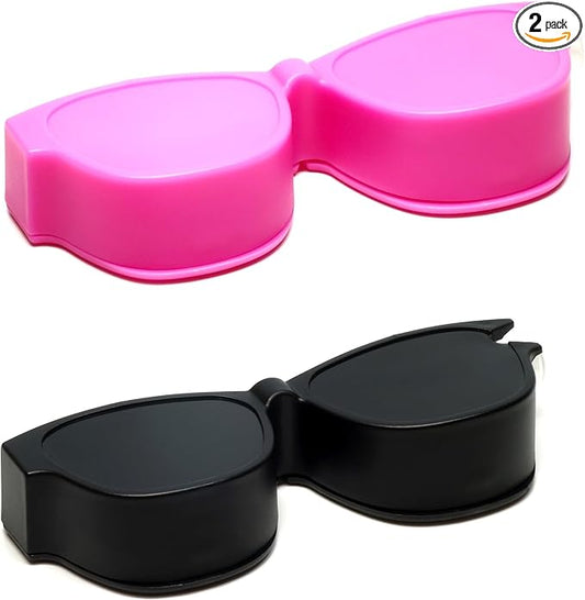 Calabria Kool Klean 2 Pack Eyeglasses Lens Cleaner Kit Pink/Black 15ml Cleaning Spray, White Cleaning Cloth Eyewear Cleaning
