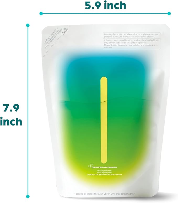 Dry & Dry 8 Packs Standing Moisture Absorbers for Basements, Closets, Bathrooms, Laundry Rooms - Control Excess Moisture