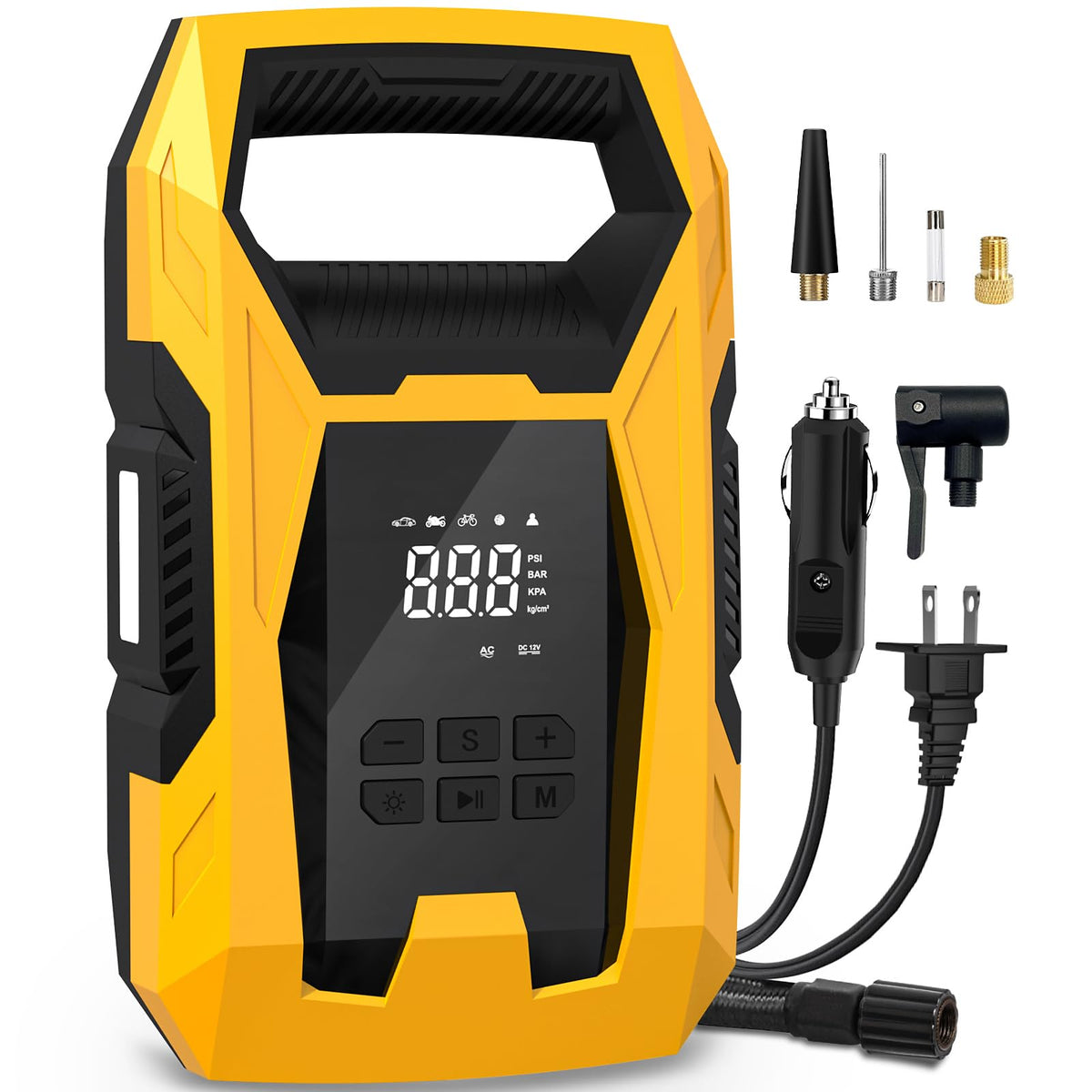 CARSUN AC/DC Tire Inflator Portable Air Compressor, Dual - Image 1