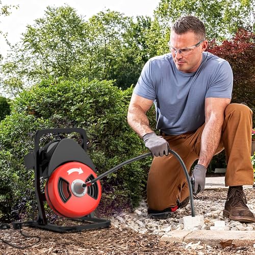50FT 450W Electric Drain Snake Auger with Auto-Feed for 1"-4" - Image 3