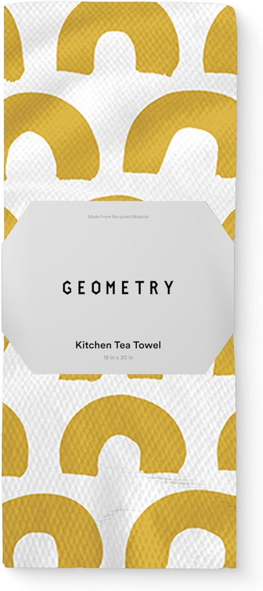 GEOMETRY Kitchen Tea Towels - Quick Dry Microfiber Dish Towels for Kitchen Sunny Hills, 18" x 30" 1 Pack