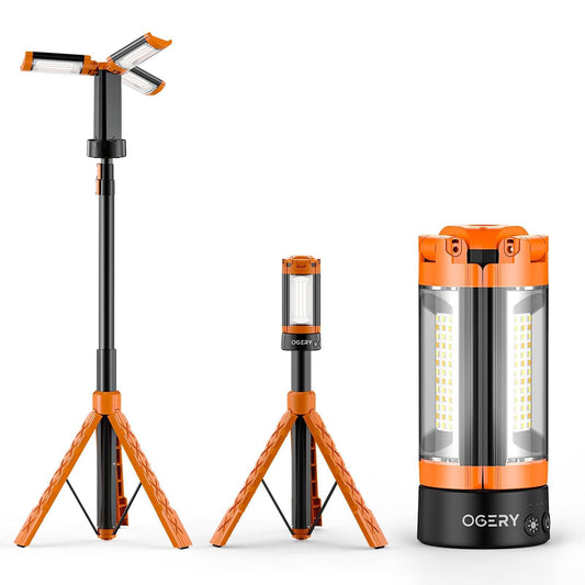 OGERY Rechargeable 10000mAh Camping Light with Stand - Image 1