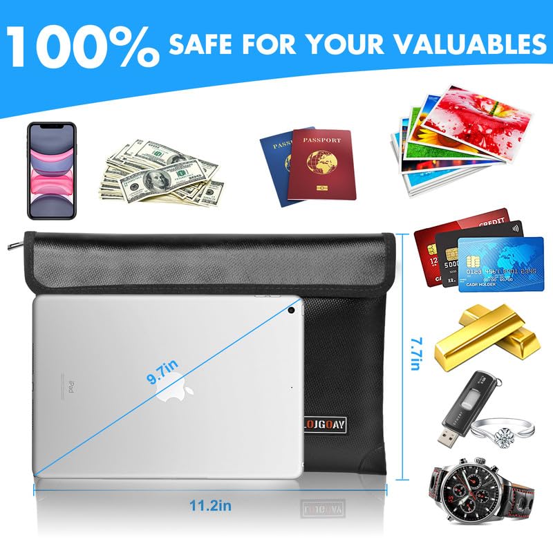 Fireproof Document Bag - with 5200°F Heat Insulated, Waterproof - Image 2