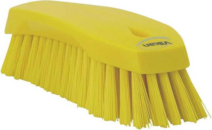 Vikan 38906 Brush,Scrub,Stiff,8",PP/PBT,Yellow