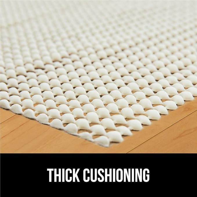 GORILLA GRIP Strong Rug Pad Gripper, 2.5x9 FT, US Designed, Runner Grips Help Keep Area Rugs Safe and in Place, Slip and Skid Resistant Pads for Hard Floors, Under Carpet Cushion Hardwood Protection