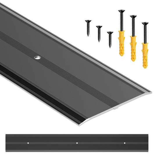 4"W 0.1"H 36"L Flat Profile Aluminum Door Threshold, Metal - Image 1