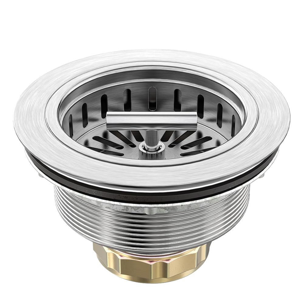 KONE Kitchen Sink Drain Sink Strainer 3-1/2 Inch Drain - Image 1