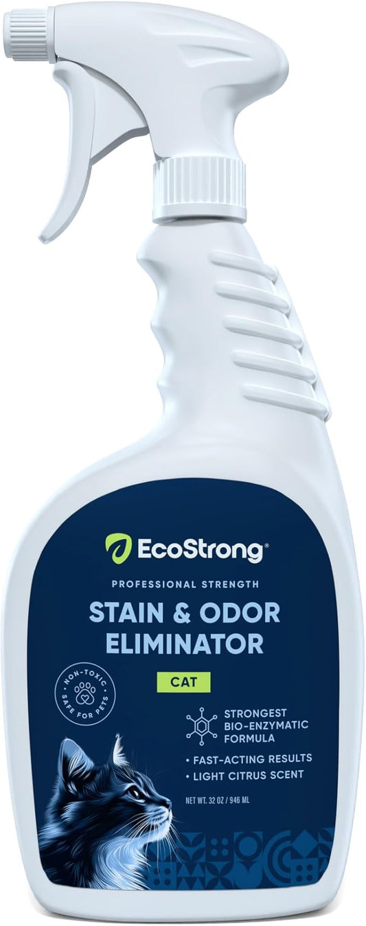 Cat Stain & Odor Remover - Enzyme Urine Neutralizer Citrus Scent 32 oz Spray