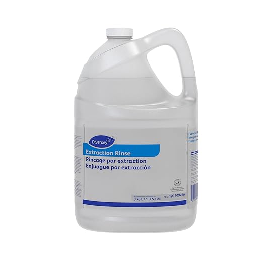 Diversey 101109760 Extraction Rinse for Carpet Extraction Machines, Removes Hard Water Deposits & Soap Residue, Fruity Floral Scent, Liquid Concentrate, 1-Gallon
