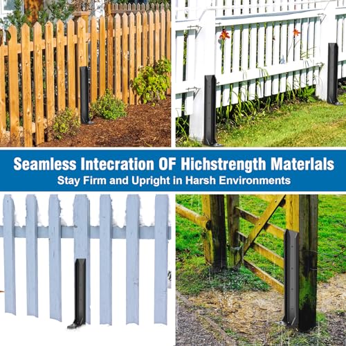 2 Pcs Fence Post Repair Kit, Heavy Duty Fence Post Anchor - Image 7