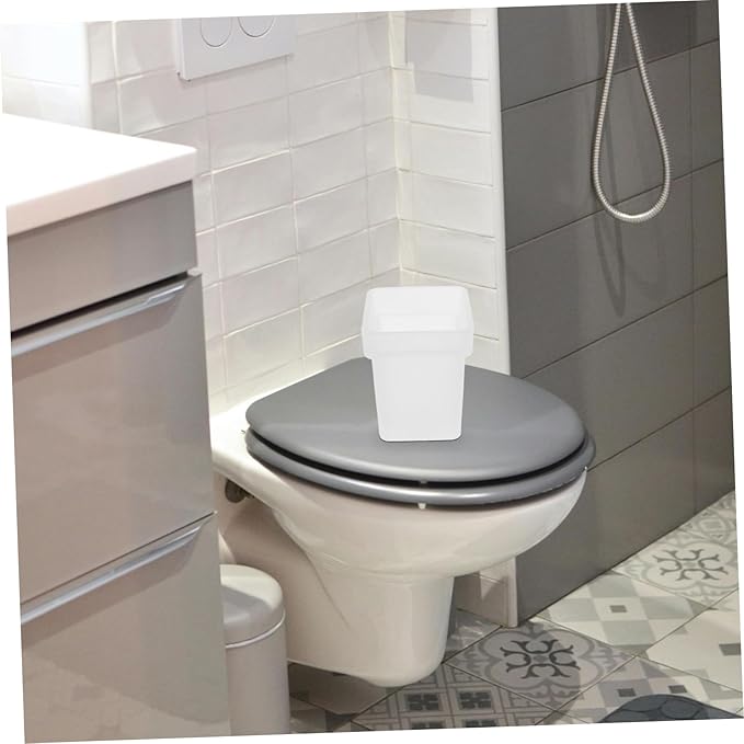 Heavy Duty Toilet Brush Holder Ceramic Brush Storage Cup Bathroom Scrubber Setting Small Storage Square Bowl