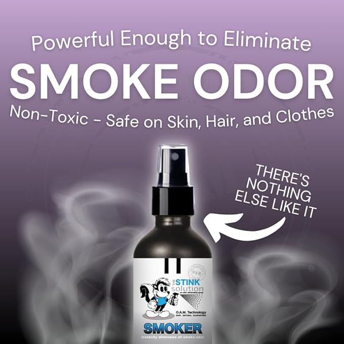 The Stink Solution Smoke Odor Eliminator Spray for Home, Car, Clothes, Hands, Hair, and More Completely Neutralizes All Types of Smoke Odor Best Smoke Smell Remover Bamboo Teak & Sky Blue - 2 Gallons