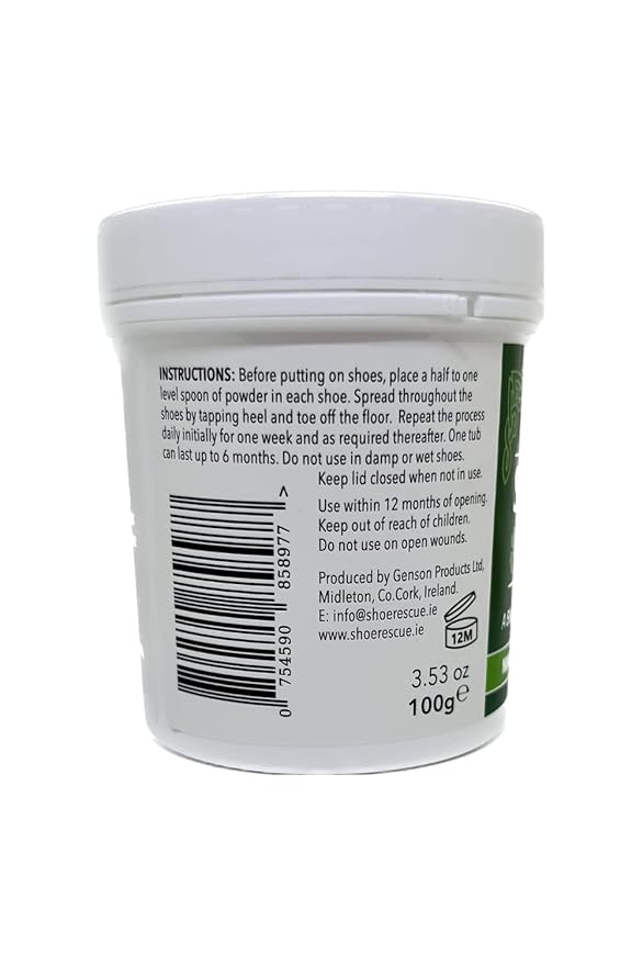 Natural Shoe Odor Eliminator and Foot Odor Eliminator - Developed by a Registered Podiatrist in Ireland - Effective Shoe Deodorizer for all Types of Feet and Footwear - Smelly Shoe Odor Remover 3.5oz