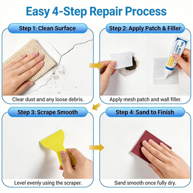 Wall Repair Kit Wall Spackle Repair Paste for Home DIY | Home Repair - Image 4