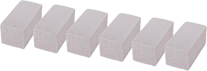 AUNMAS 6PCS Pool Pumice Stones, PVC Blocks for Hard Water Scale Calcium Deposits, with Long Lasting Performance, for Kitchen Sink Toilet Bowl Bathtub Shower Tile (L)