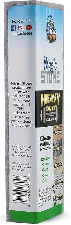 Compac Home Magic-Stone Heavy Duty Cleaning Stick - Easily Scrubs/Removes Paint, Cement, Encrusted Dirt, Rust, Grease, from Wood, Stone, Ceramic Floor Tiles, 2 Count