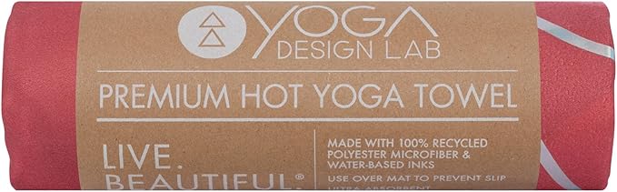 yogadesignlab Yoga Towel, Microfiber Yoga Rug, Yoga Mat Size (Iris)