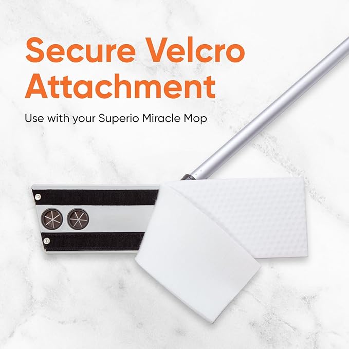 Superio Miracle Eraser Mop Refill Head Replacement Miracle Mop Pads (6 Pack)