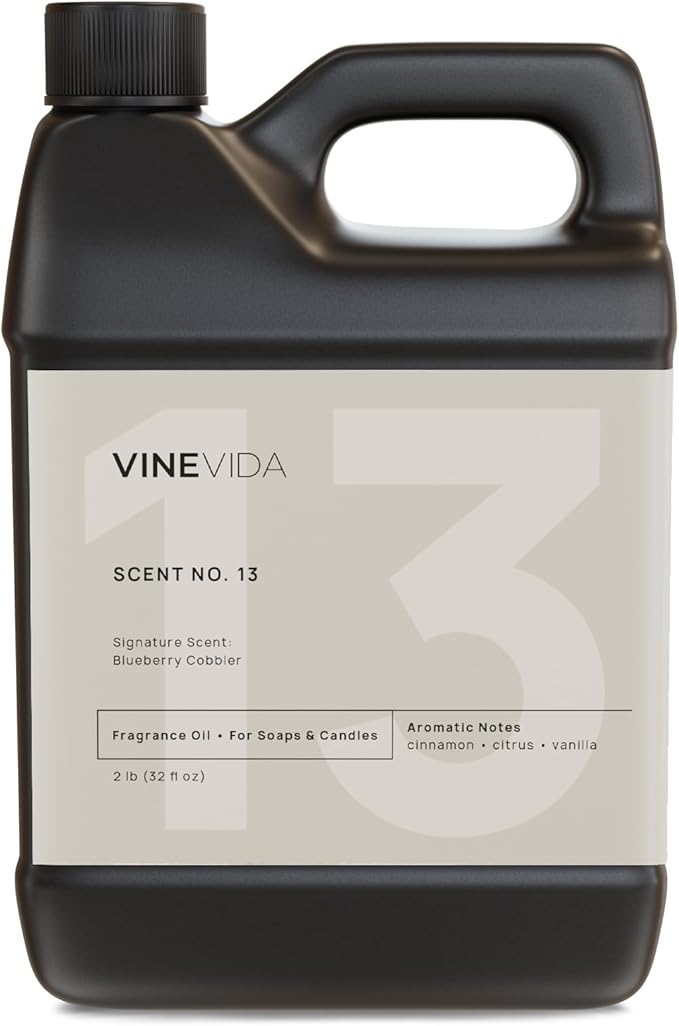 VINEVIDA [32oz] Blueberry Cobbler Fragrance Oil for Candle Making - Made in USA Scents for Soap Making - Natural Candle Fragrance Oil