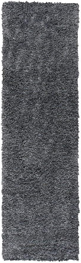 SAFAVIEH August Shag Collection Runner Rug - 2' x 9', Charcoal, Solid Design, Non-Shedding & Easy Care, 1.5-inch Thick Ideal for High Traffic Areas in Living Room, Bedroom (AUG200H)
