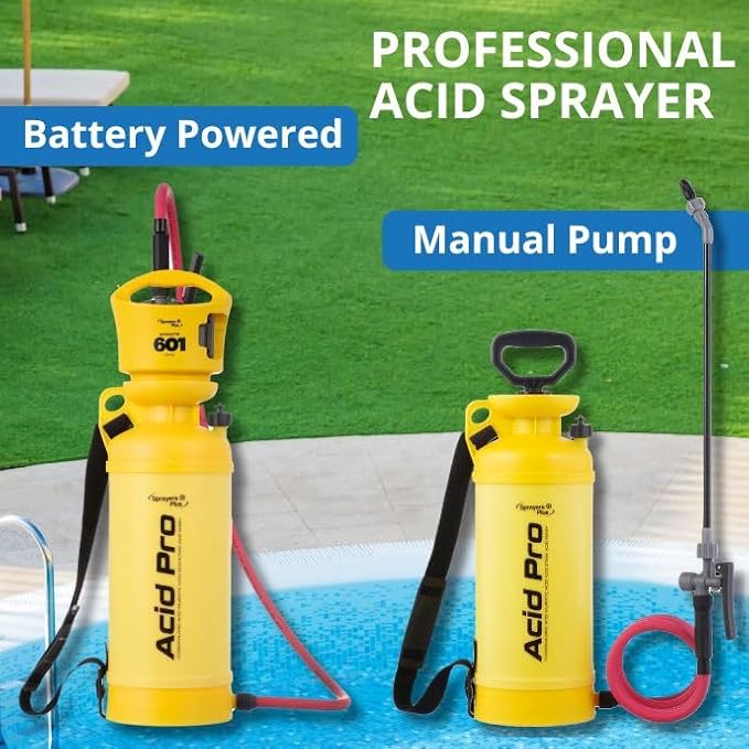 Sprayers Plus Acid Sprayer 2 Gallon, Acid Pro Compression Sprayer, Chemical Resistant, Leak-Free, for Acid Stain Muriatic Acid