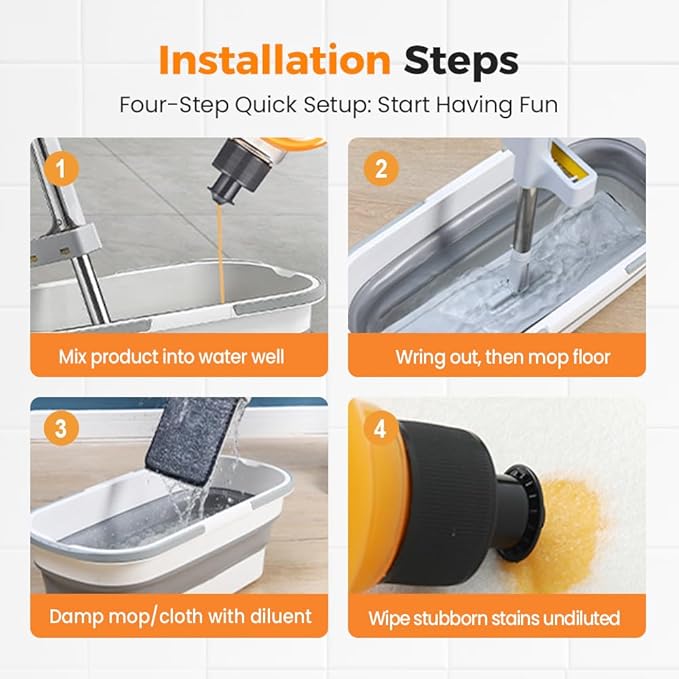 Floor Cleaner, 2026 New 5-In-1 Floor Cleaner Pro, Multi-Purpose Scrubbing Pad for Kitchen and Bathroom, Efficient Stain Remover for Families, Hardwood Surface Wax/Shine/Oil (3pcs)